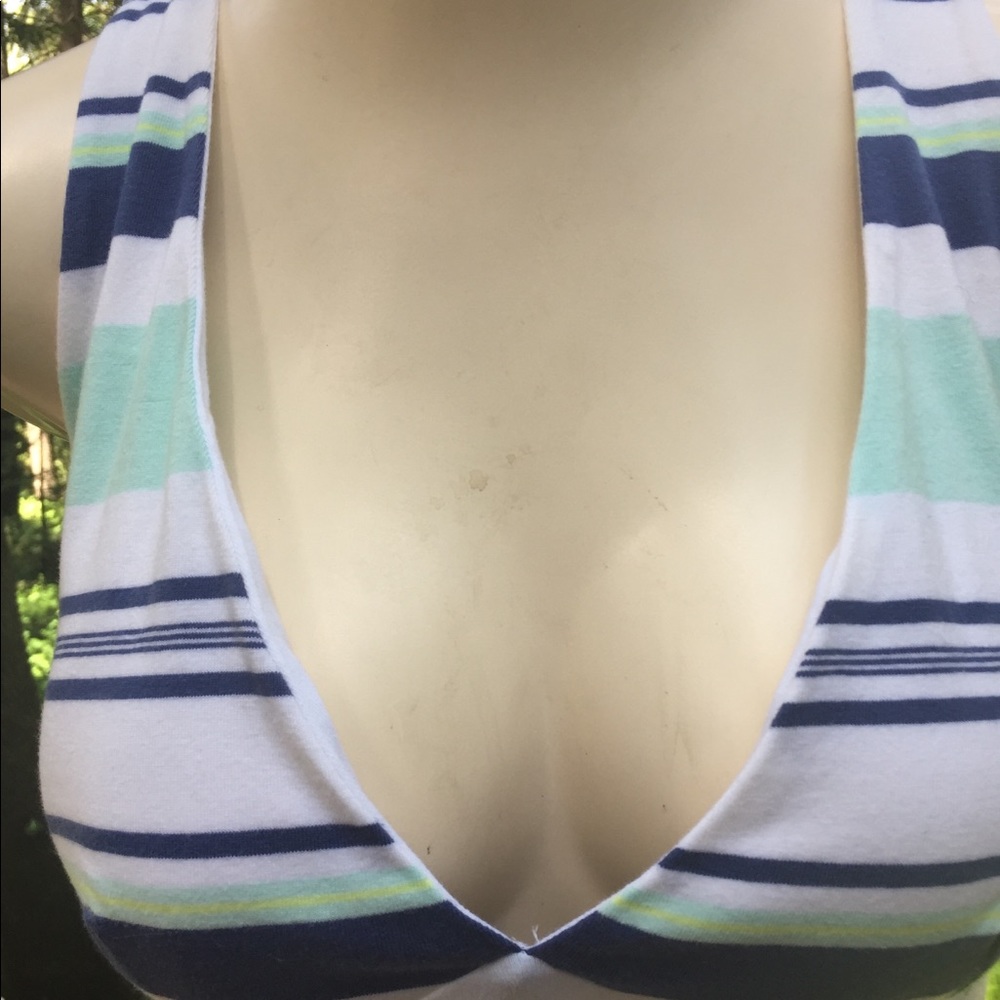 Victoria’s Secrets racer back striped sun pastel mini dress, - Picture 2 of 12